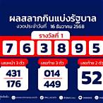 ตรวจหวยงวดที่16/11/65